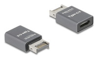 Delock Adapter USB 10 Gbps Typ-E Key A Stecker zu Type-C Buchse Metall - Adapter