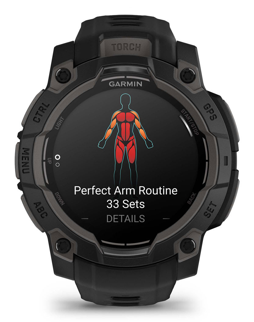 Garmin Instinct 3 AMOLED - 45 mm - faserverstärktes Polymer - intelligente Uhr mit Band - Silikon - Anzeige 3 cm (1.2), Ansicht 4