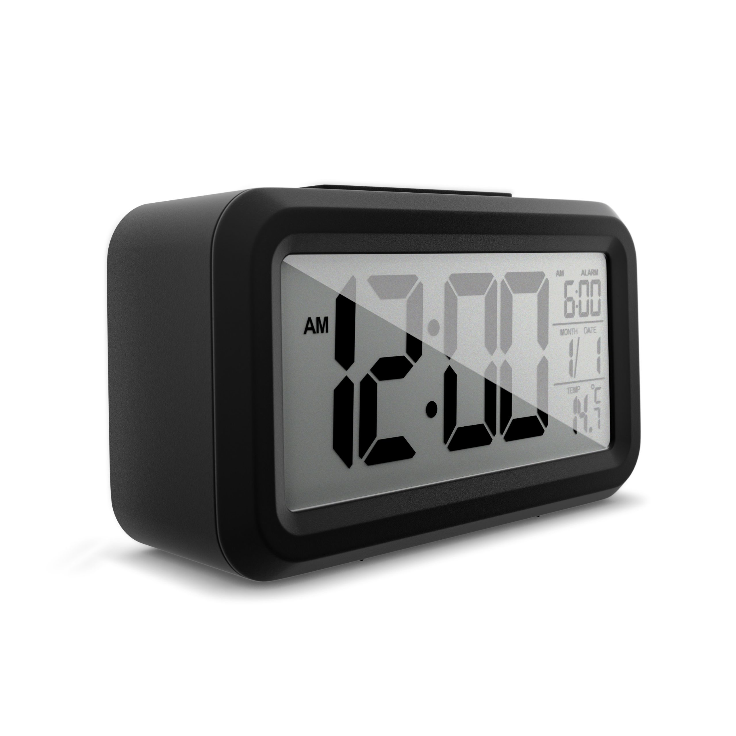 Mebus 42435 - Quarzwecker - Rechteck - Schwarz - 12/24 h - F - °C - LCD, Ansicht 4