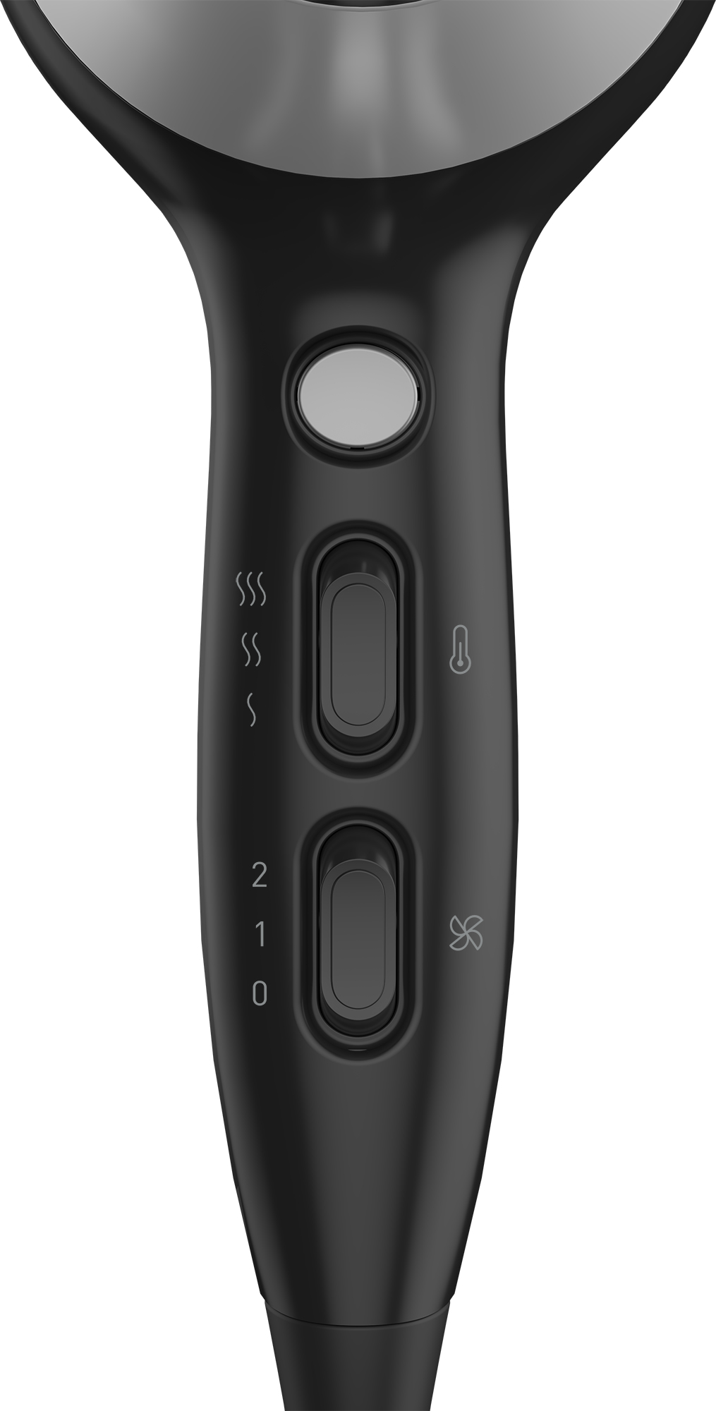 Grundig HD 6080 Iconic Haartrockner - Schwarz - Silber - 1,8 m - Tasten - 2200 W - 1 Stück(e), Ansicht 3