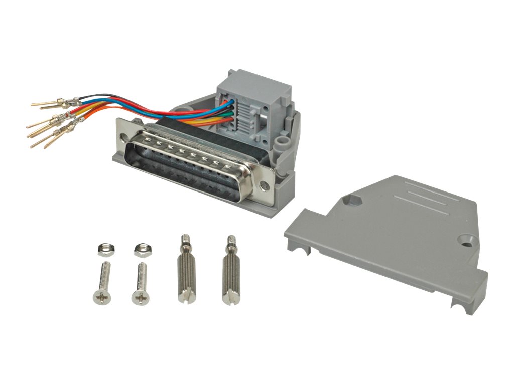 Roline - Serieller Adapter - DB-25 (M) zu RJ-45 (W) - Grau