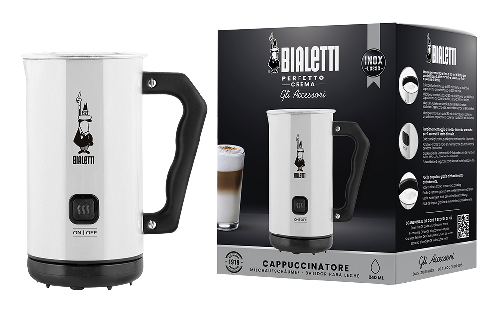 Bialetti MKF02 elektrischer Milchaufschäumer weiß, Ansicht 3