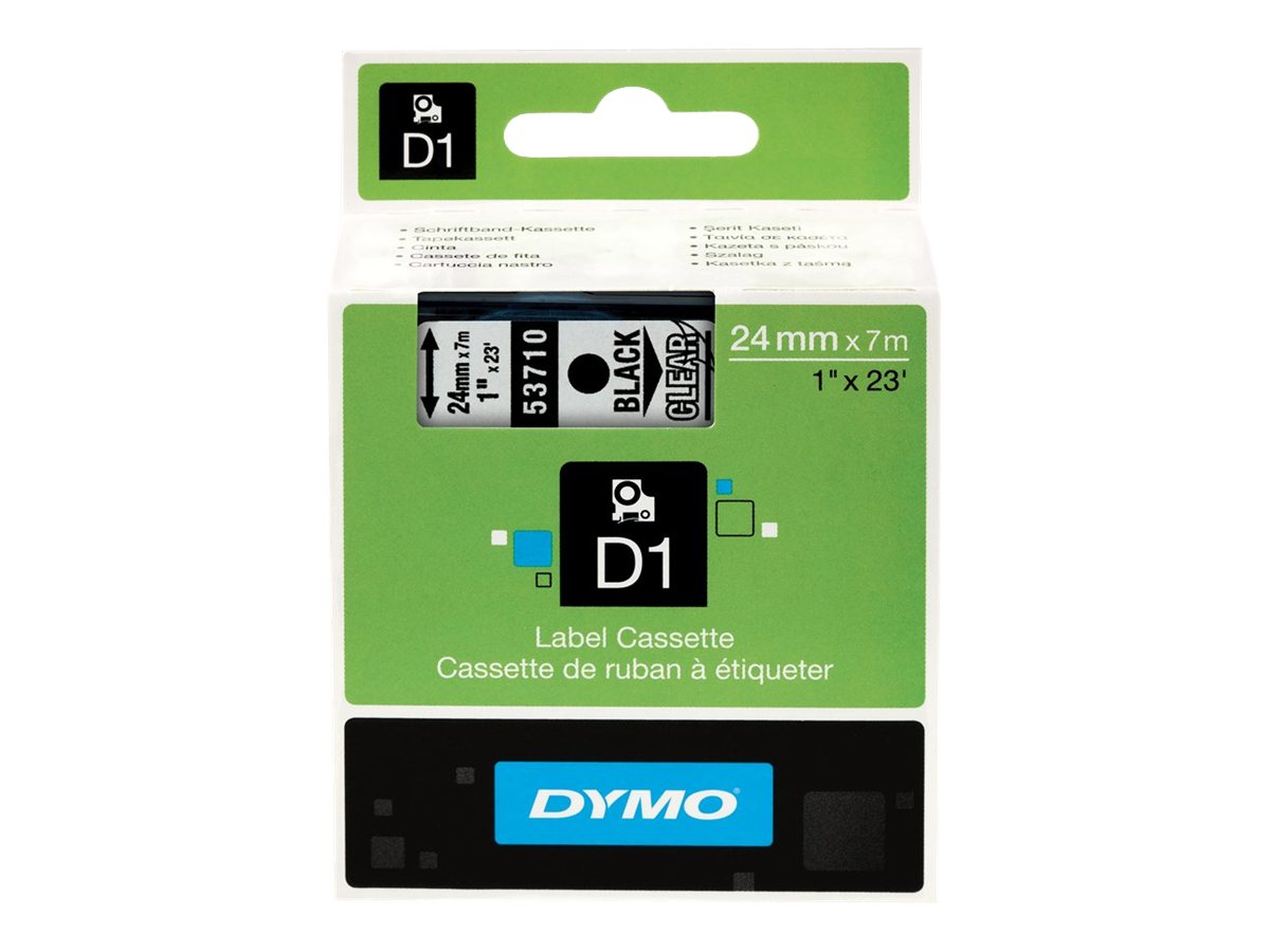 Dymo D1 - Selbstklebend - Schwarz auf Transparent - Rolle (2,4 cm x 7 m), Ansicht 4