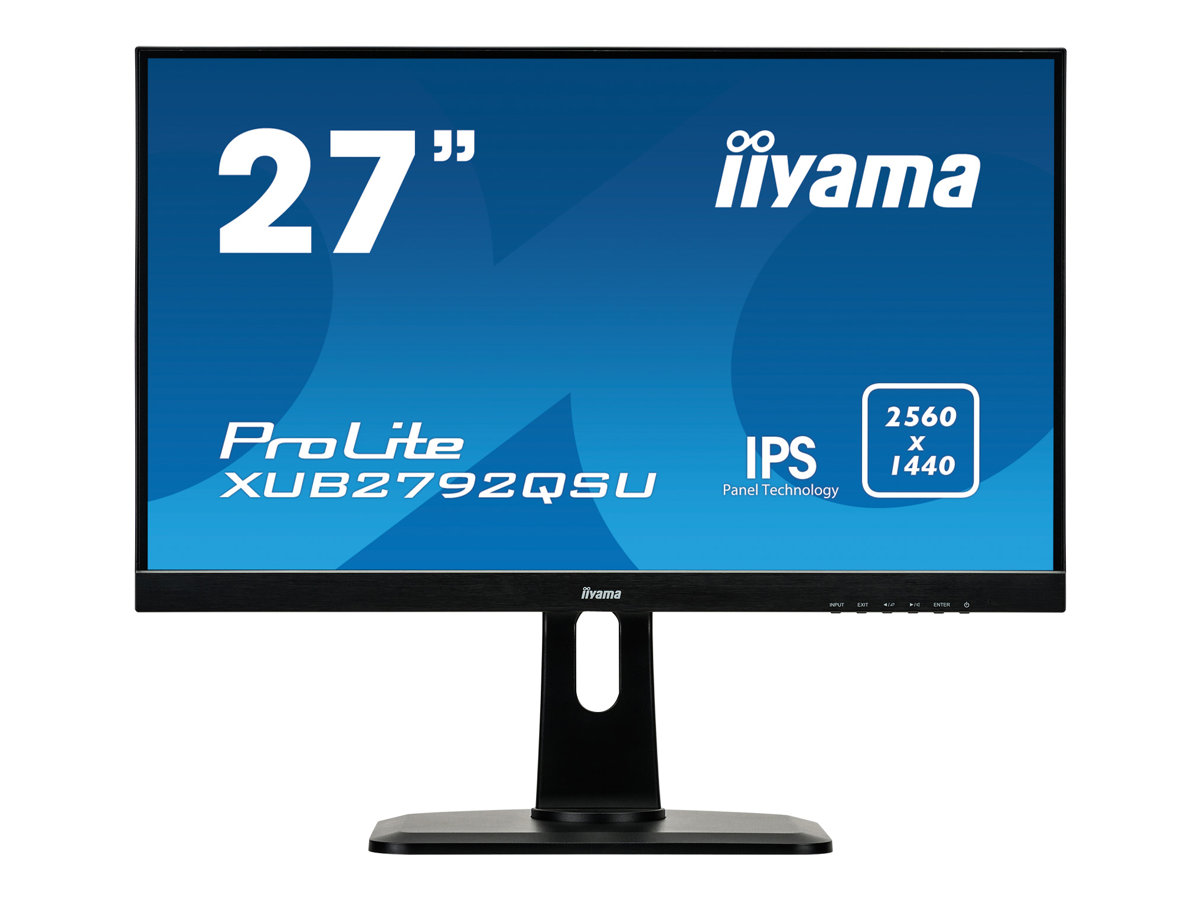 iiyama ProLite XUB2792QSU-B1 - LED-Monitor - 68.5 cm (27") - 2560 x 1440 @ 70 Hz - AH-IPS - 350 cd/m²