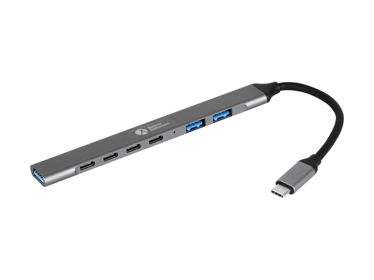 Bakker Elkhuizen - Hub - 7-in-1 - 4 x USB-C + 2 x USB-A 2.0 + 1 x USB-A 3.0, Ansicht 3