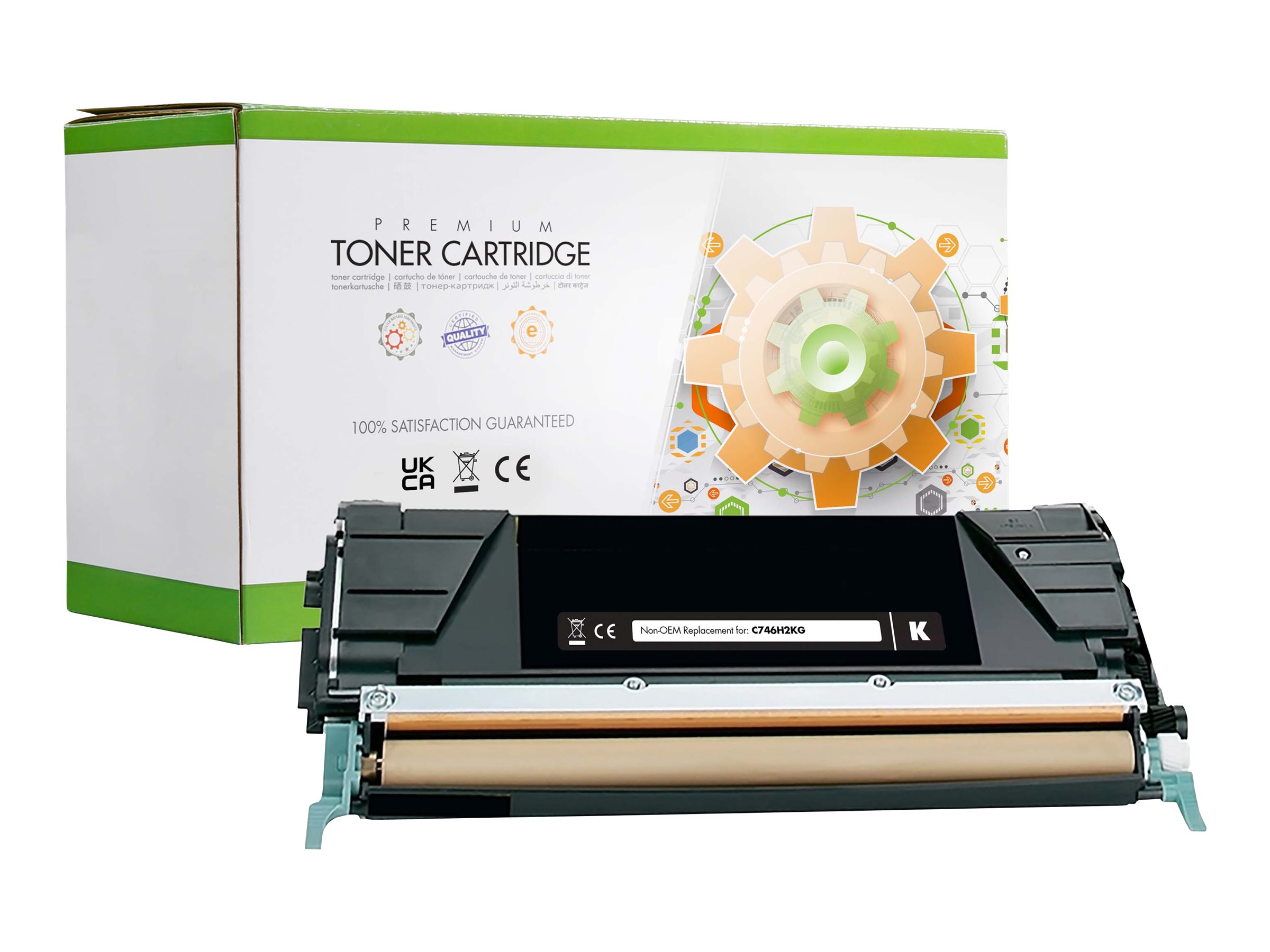 Static Control Schwarz - kompatibel - wiederaufbereitet - Tonerpatrone (Alternative zu: Lexmark C746H1KG)