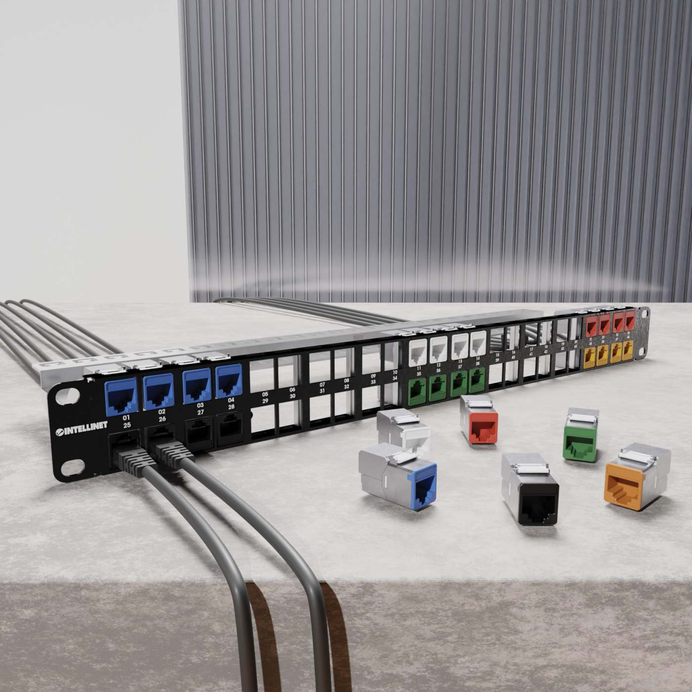 Intellinet Cat6a 10G STP Keystone-Modul rot, Ansicht 2