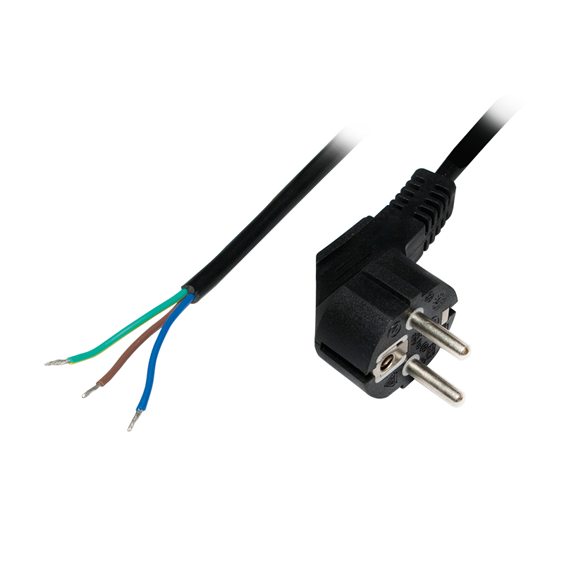 LogiLink Stromkabel - CEE 7/7 (M) bis ohne Stecker - Schwarz, Ansicht 3