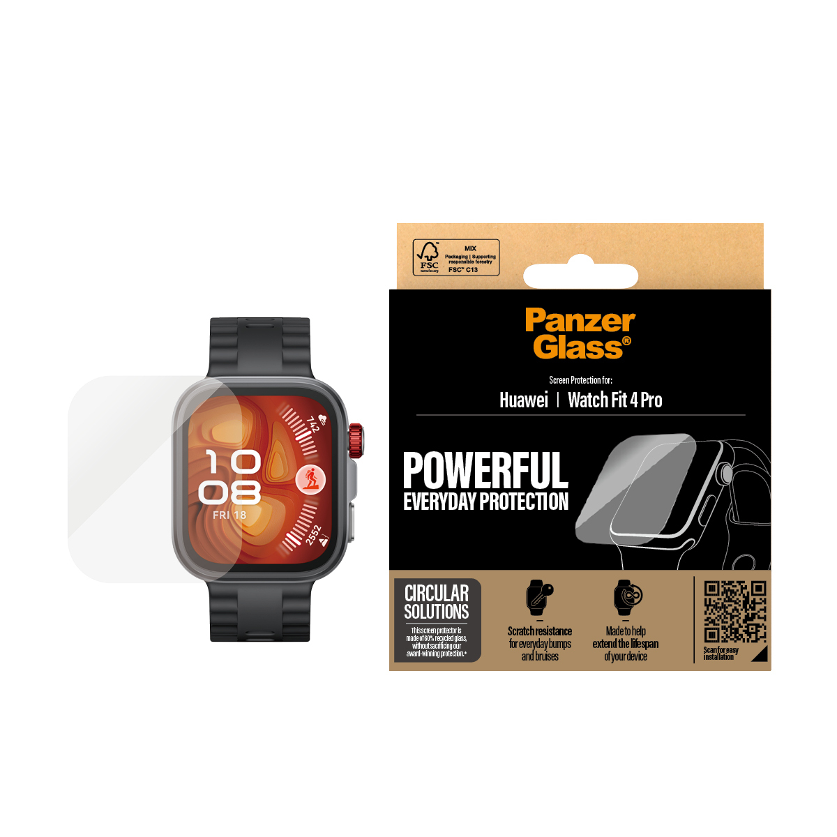 PanzerGlass Schutzglas Huawei Watch Fit 4 Pro, Ansicht 4