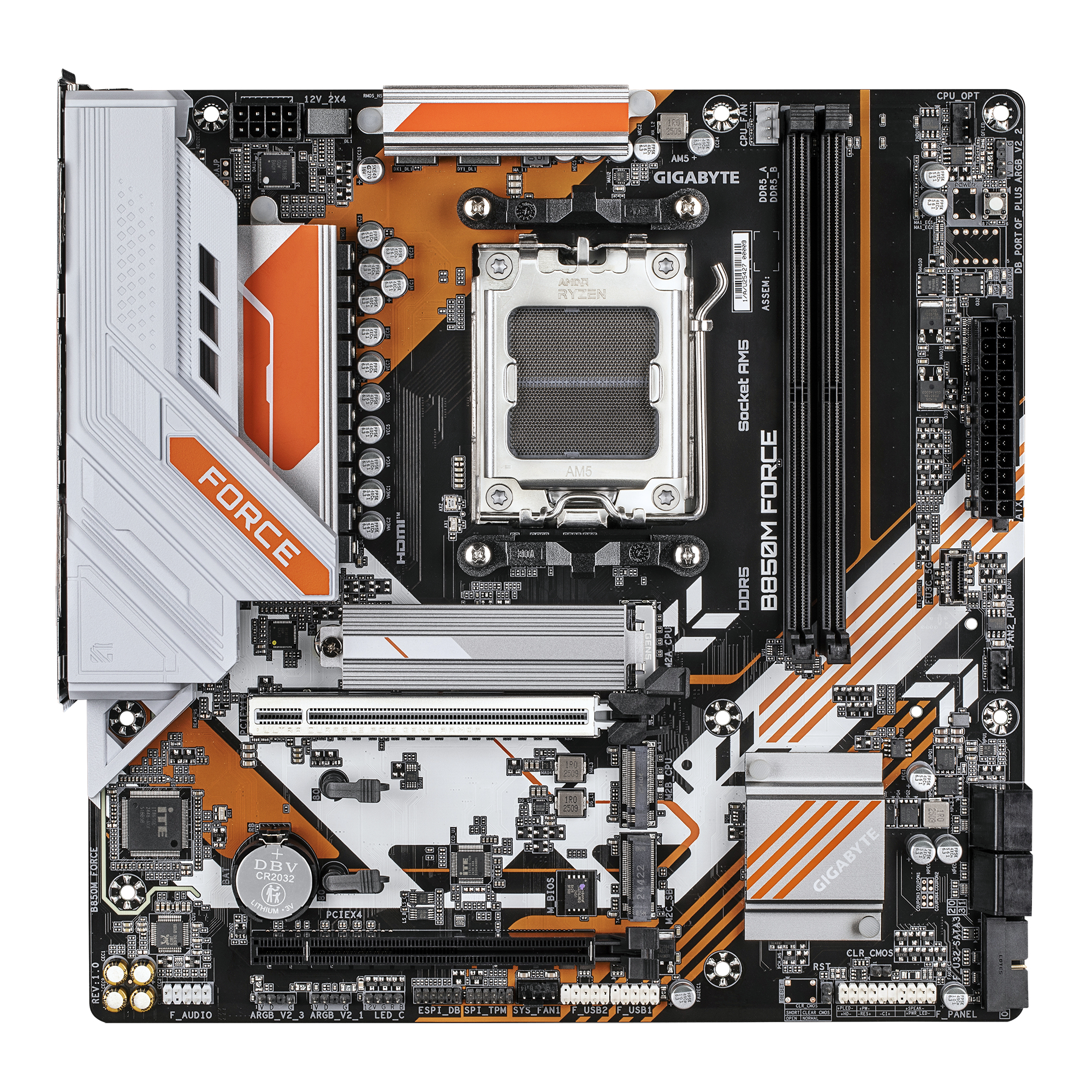 Gigabyte B850M FORCE - Motherboard - micro ATX - Socket AM5 - AMD B850 Chipsatz - 2.5 Gigabit LAN, Ansicht 2