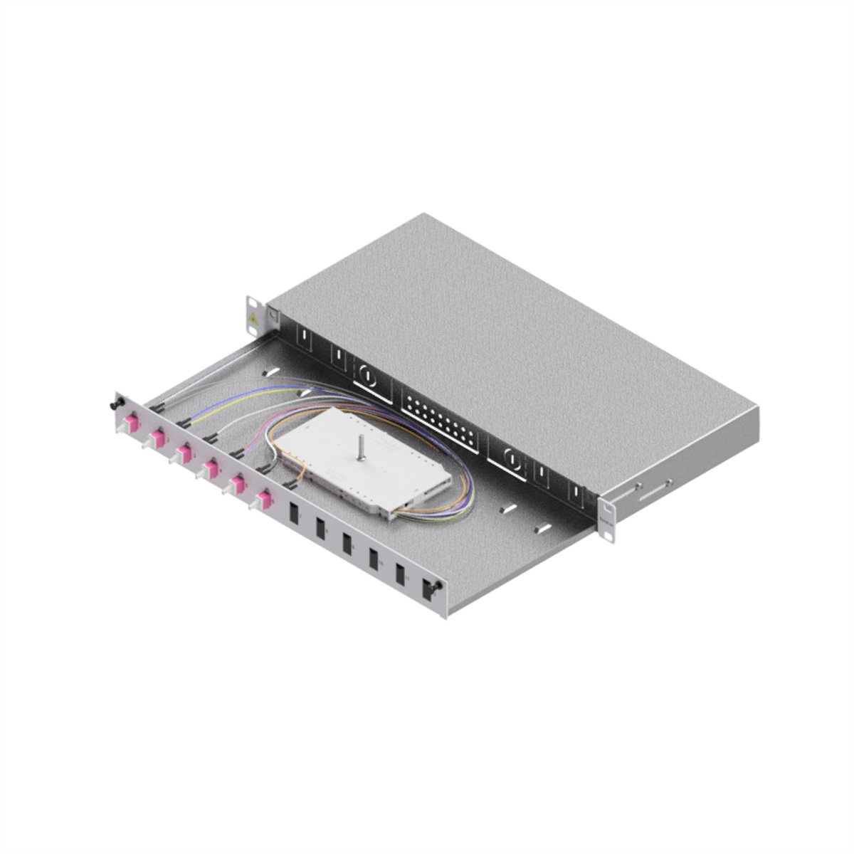 EasyLan LWL Spleißgehaeuse Basic Grade C 1HE/12Ports 6xLC-Duplex OM4, Ansicht 2