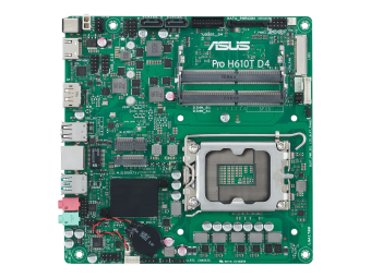 ASUS Pro H610T D4-CSM - Motherboard - Thin mini ITX - LGA1700-Sockel - H610 Chipsatz - USB 3.2 Gen 1 USB 3.2 Gen 2 - Gigabit LAN - Onboard-Grafik (CPU erforderlich)