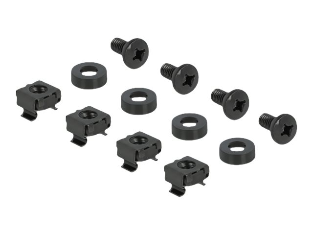 Delock Verlegetafel für Rack-Kabelmanagement - mit 2 Öffnungen - Schwarz - 1U - 25.4 cm (10)