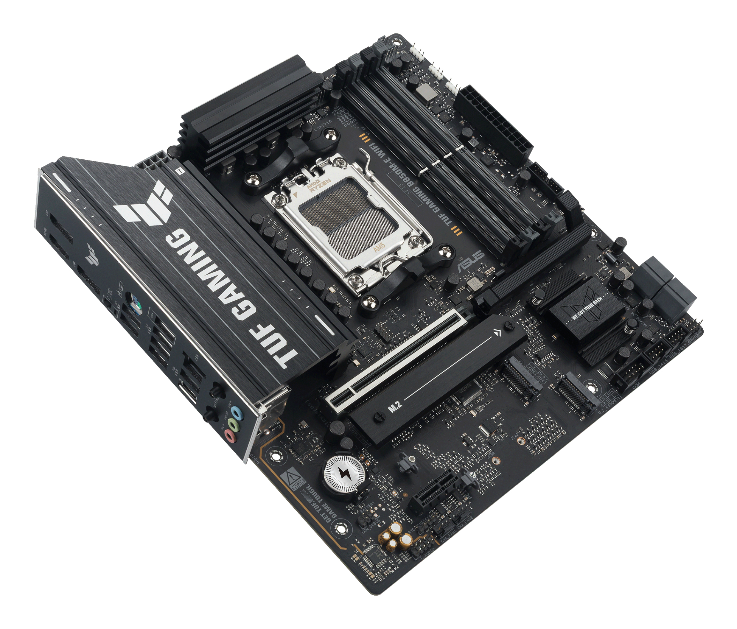 ASUS TUF GAMING B850M-E WIFI - Motherboard - micro ATX - Socket AM5 - AMD B850 Chipsatz - Bluetooth, 2.5 GB LAN, Ansicht 4