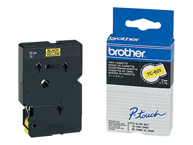 Brother Schwarz Gelb - Rolle (12 cm x 8 m) 1 Kassette(n) laminiertes Band