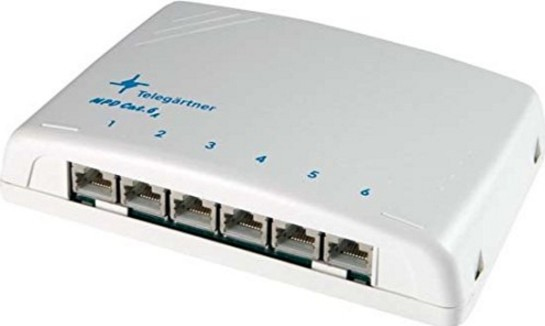Telegärtner Karl Gärtner Mini Distributor MPD6-HS K - Kabelverteilerkasten - RJ-45/RJ-11/RJ-12 X 6, Ansicht 2