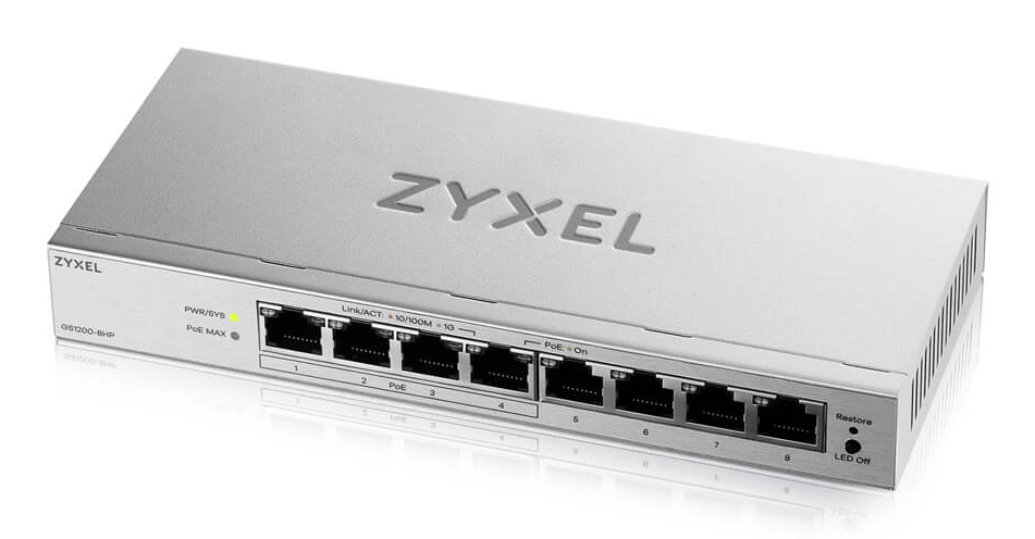 ZyXEL GS1200-8HP v3 PoE+ - Switch - Switch - 1 Gbps, Ansicht 2