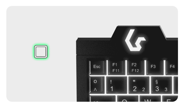 KeySonic KSK-3210ELU - Kabelgebunden - USB - Membran Key Switch - LED - Schwarz - TL: Deutsch, QWERTZ, Ansicht 4