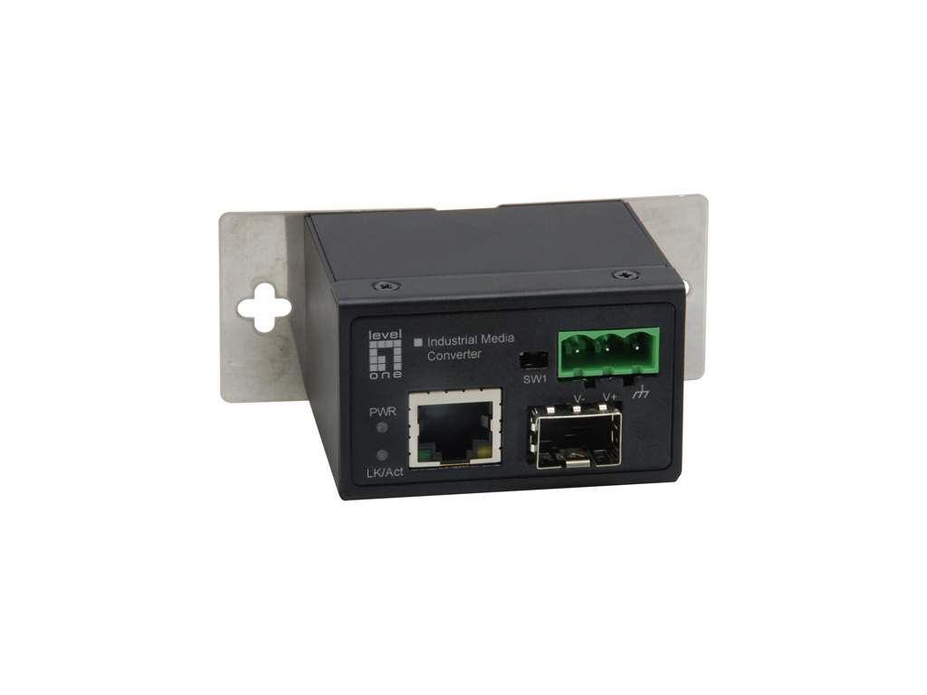 LevelOne IEC-4000 - Medienkonverter - 100Mb LAN - 10Base-T, 100Base-X, 100Base-TX - RJ-45 / SFP (mini-GBIC), Ansicht 2