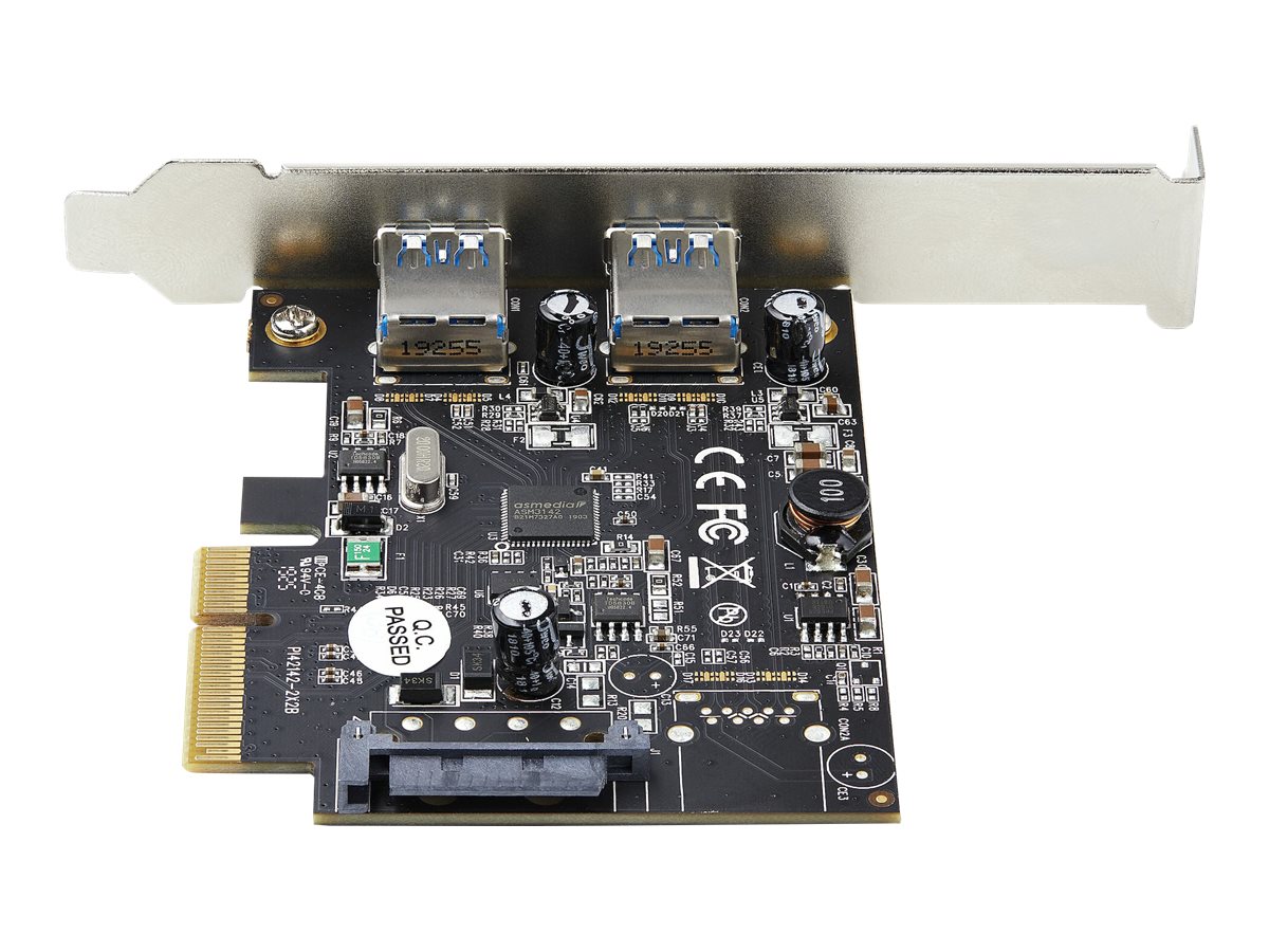 StarTech.com Startech 2-Port USB PCIe Adapter - 10Gbit/s pro Port - USB 3.1/3.2 Gen 2 Typ-A PCI Express 3.0 x2 Host Controller Erweiterungskarte - Add-On Adapterkarte - Full/Low Profile - Windows & Linux (PEXUSB312A3)