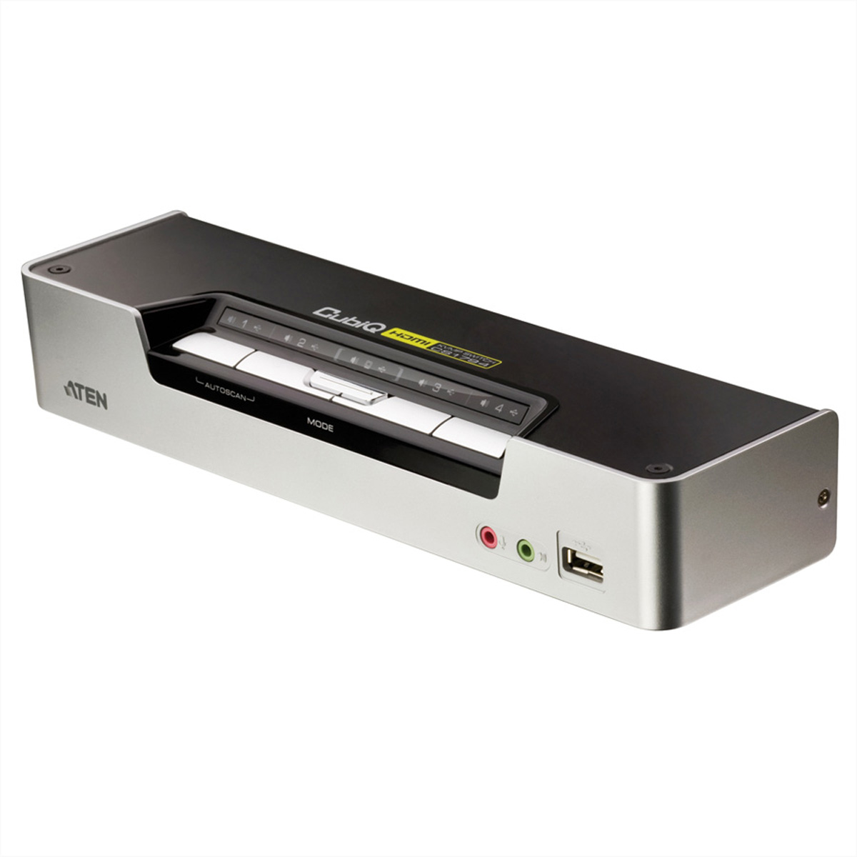 ATEN CS1794 Tastatur/Video/Maus (KVM)-Switch Silber