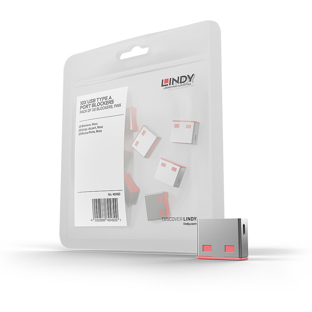 Lindy USB Port Blocker - USB-Portblocker - Rot (Packung mit 10), Ansicht 3