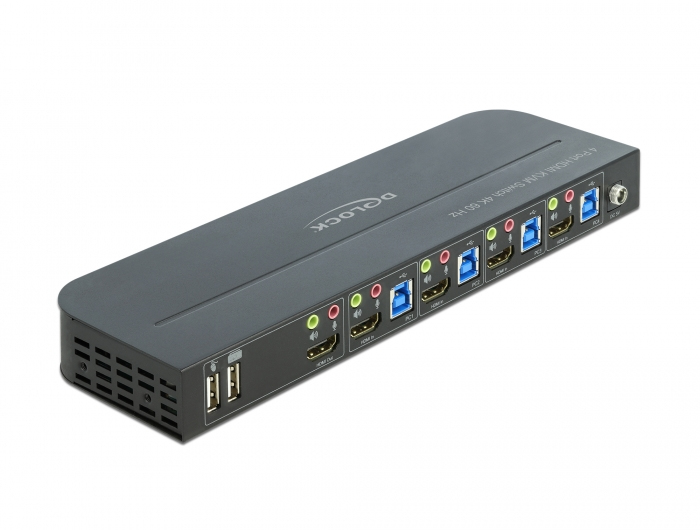 Delock KVM-/Audio-Switch - 4 x KVM/Audio - 1 lokaler Benutzer, Ansicht 3