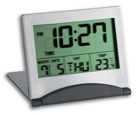 TFA 98.1054 - Digitaler Wecker - Grau - Silber - 12/24 h - F - °C - Beide Geschlechter - LCD, Ansicht 2