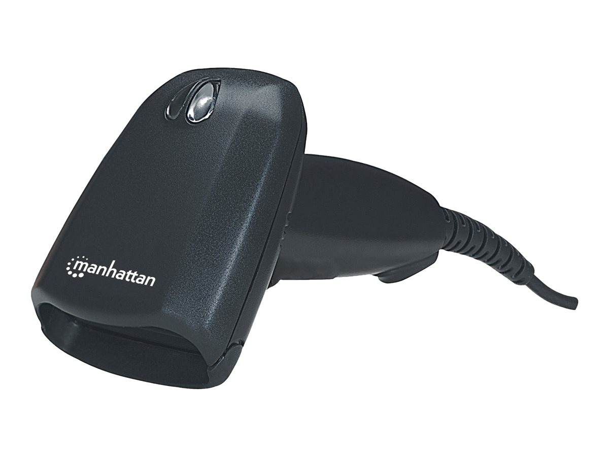 Manhattan Long Range CCD Handheld Barcode Scanner, USB, 500mm Scan Depth, Cable 1.5m, Max Ambient Light 10,000 lux (sunlight)