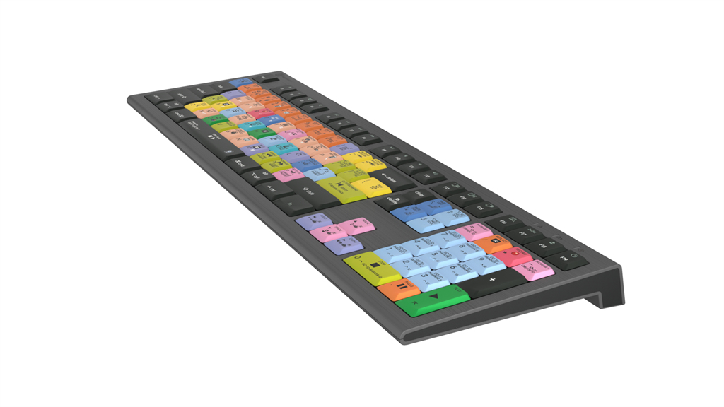 Logickeyboard LKB-LOGXP2-A2M-DE - Volle Größe (100%) - Kabelgebunden - USB - Schwarz - TL: Deutsch, QWERTZ, Ansicht 2