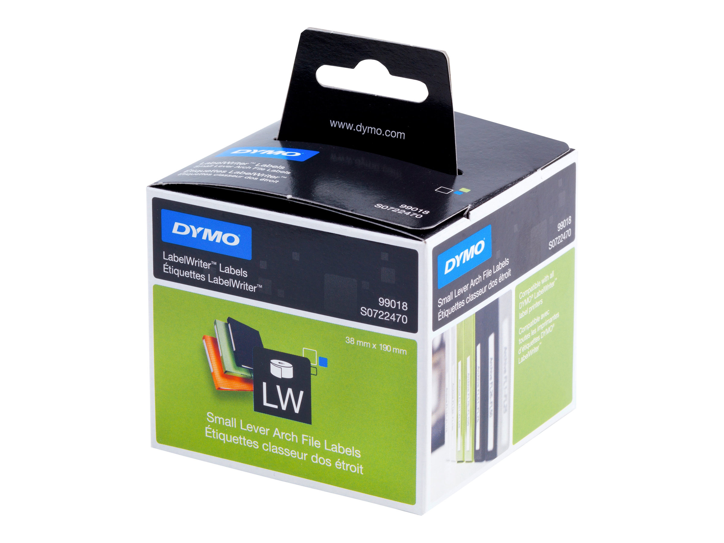 Dymo LabelWriter - Schwarz auf Weiß - 190 x 38 mm 110 Etikett(en) (1 Rolle(n)