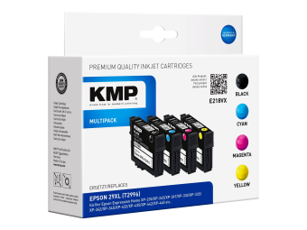 KMP MULTIPACK E218VX - 4er-Pack - Hohe Ergiebigkeit - Schwarz Gelb Cyan Magenta - kompatibel - Tintenpatrone (Alternative zu Epson 29XL Epson T2991 Epson T2992 Epson T2993 Epson T2994)