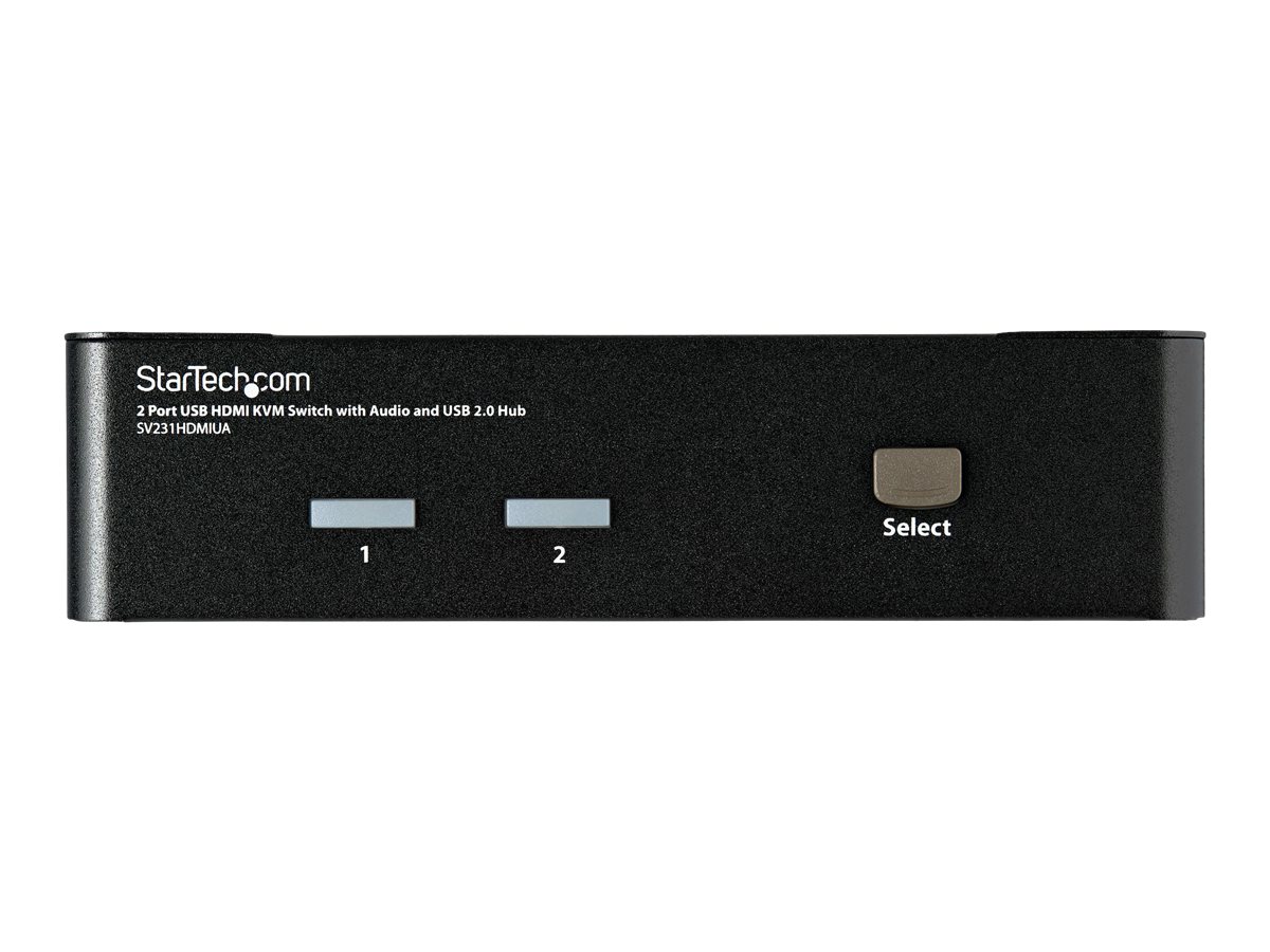 StarTech.com 2 Port USB HDMI KVM Switch  Umschalter mit Audio und USB 2.0 Hub