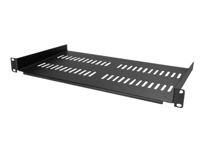 StarTech.com Belüfteter Server Rack Fachboden 1 HE - 25 cm Tief - Stahl - Rack - Regal - Schwarz - 1U - 25.4 cm (10)