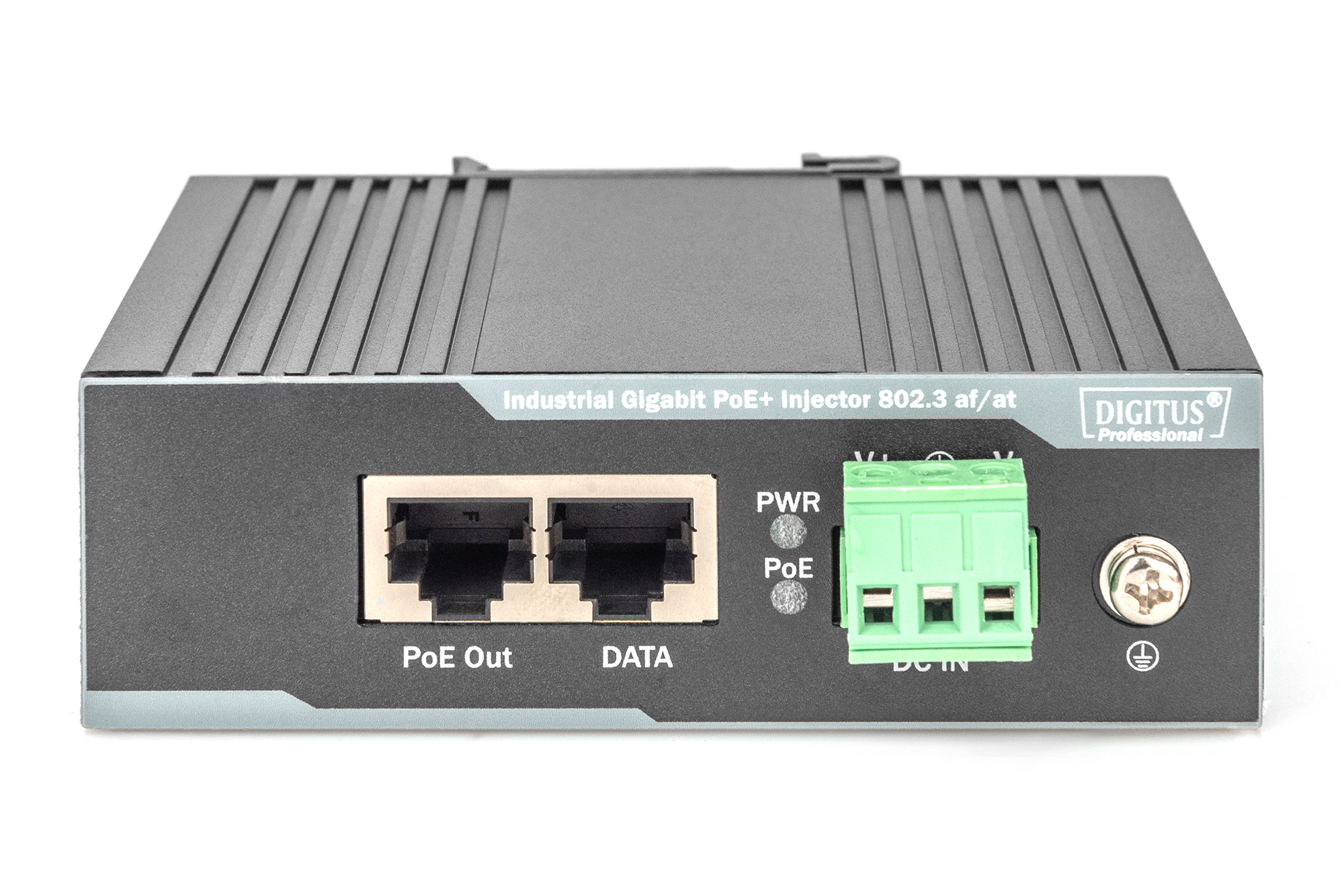 DIGITUS Industrieller Gigabit Ethernet PoE+ Injektor, 802.3 af/at, 60 W, Ansicht 2