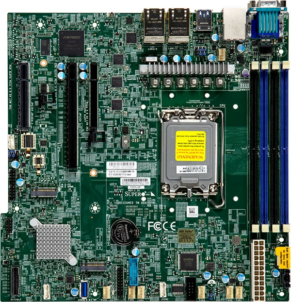 Supermicro X13SCH-LN4F - Motherboard - micro ATX - LGA1700 Sockel - C266 Chipsatz, Ansicht 2