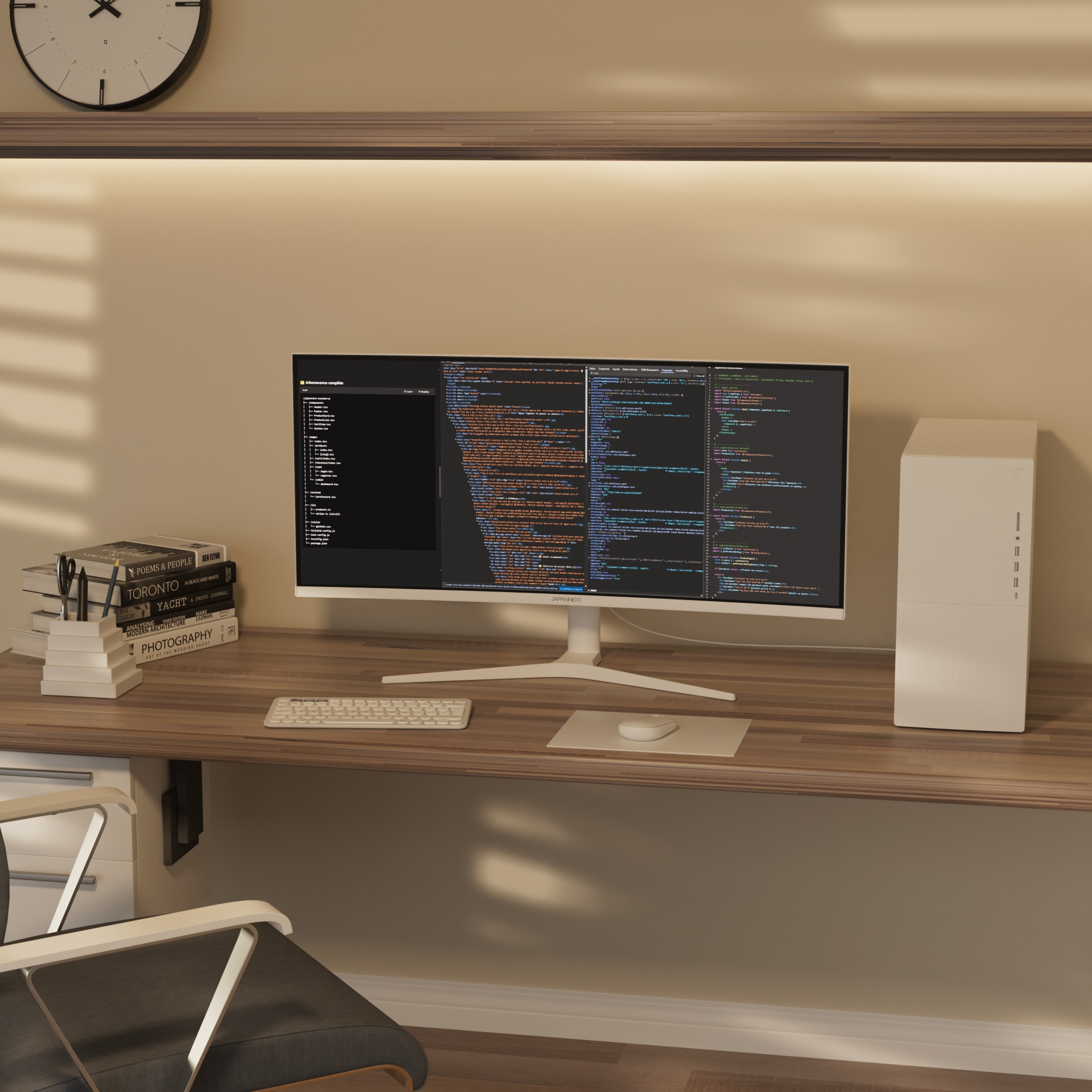 JAPANNEXT JN-IPS340UWQHD60C-C65W-HS-W curved UWQHD - 34, Ansicht 2