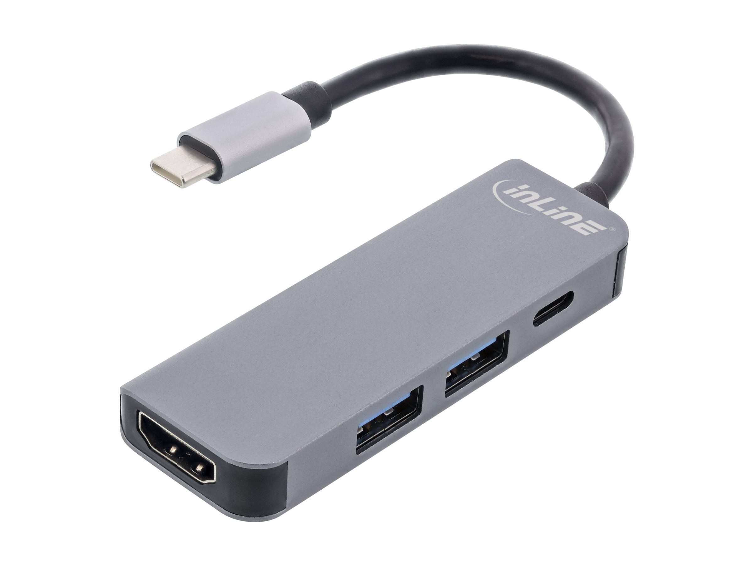 InLine Multihub USB 3.2 Gen.1 - 2x USB-A - HDMI 4K/30Hz - USB-C PD 87W Image