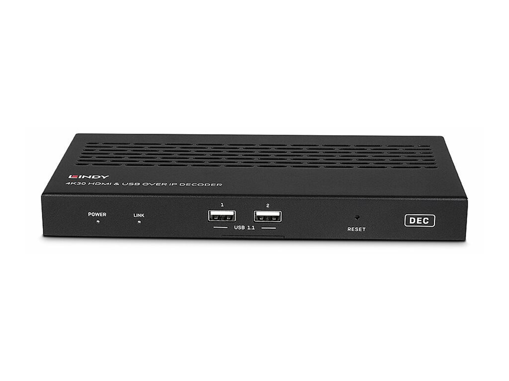 Lindy 4K30 HDMI & USB over IP Decoder Multicast & Videowall, Ansicht 4