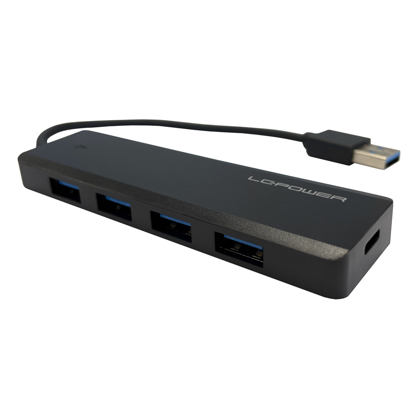LC-Power LC-HUB-U3-4-V2 4xUSBA 1XUSB-C Black retail, Ansicht 3