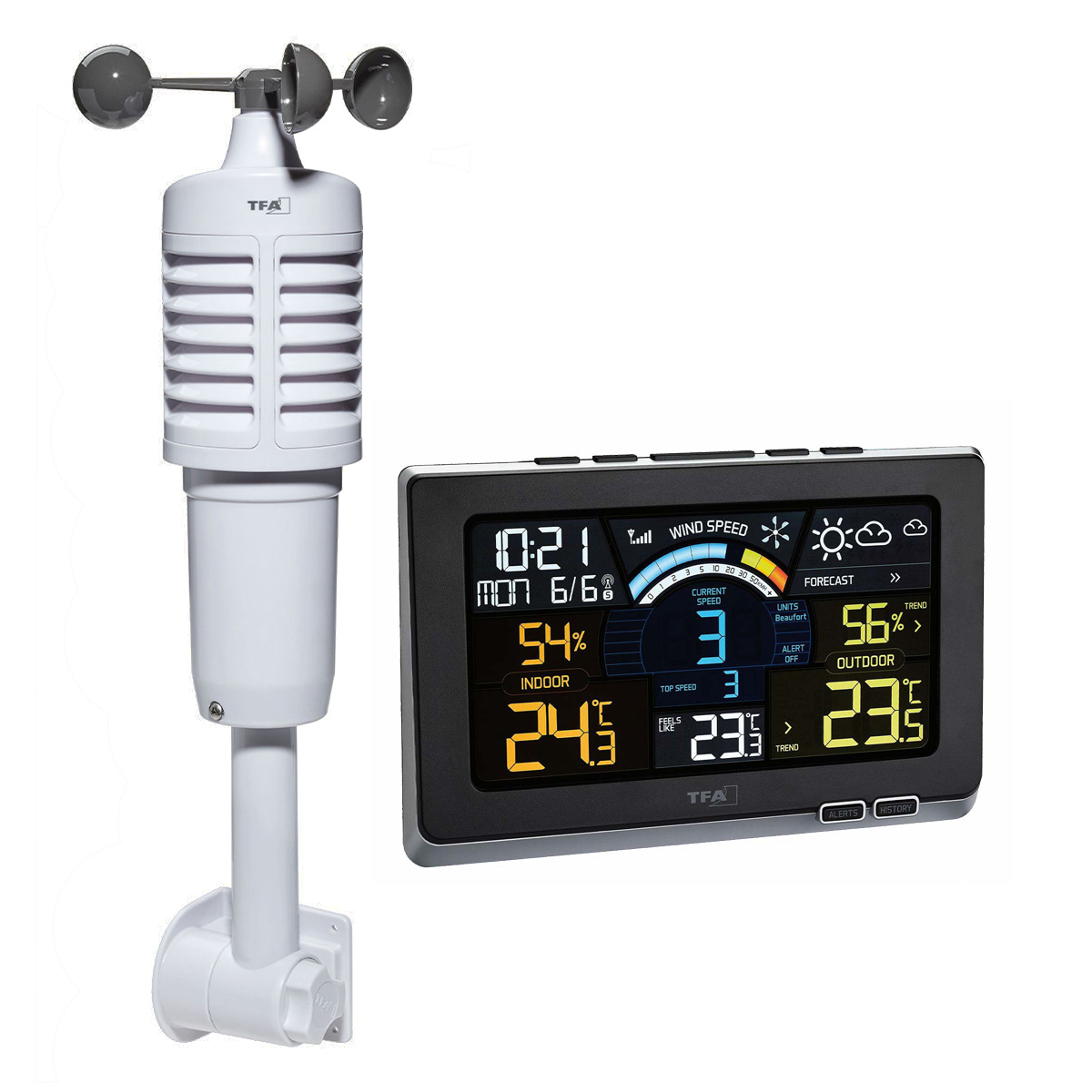 TFA Spring Breeze - Wetterstation - Schwarz, Ansicht 4