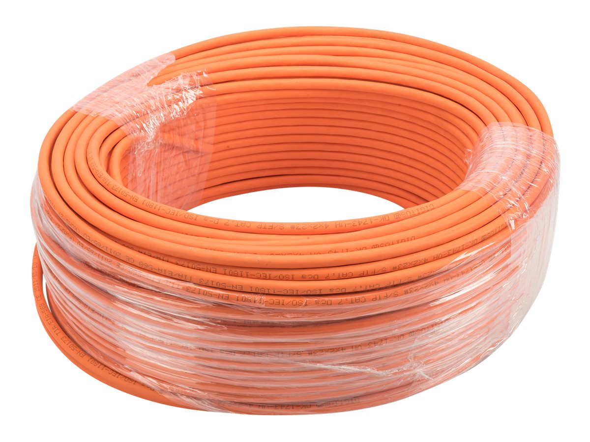 DIGITUS CAT 7 S-FTP Verlegekabel 1200 MHz Dca (EN 50575) AWG 231 25m Ring SX orange