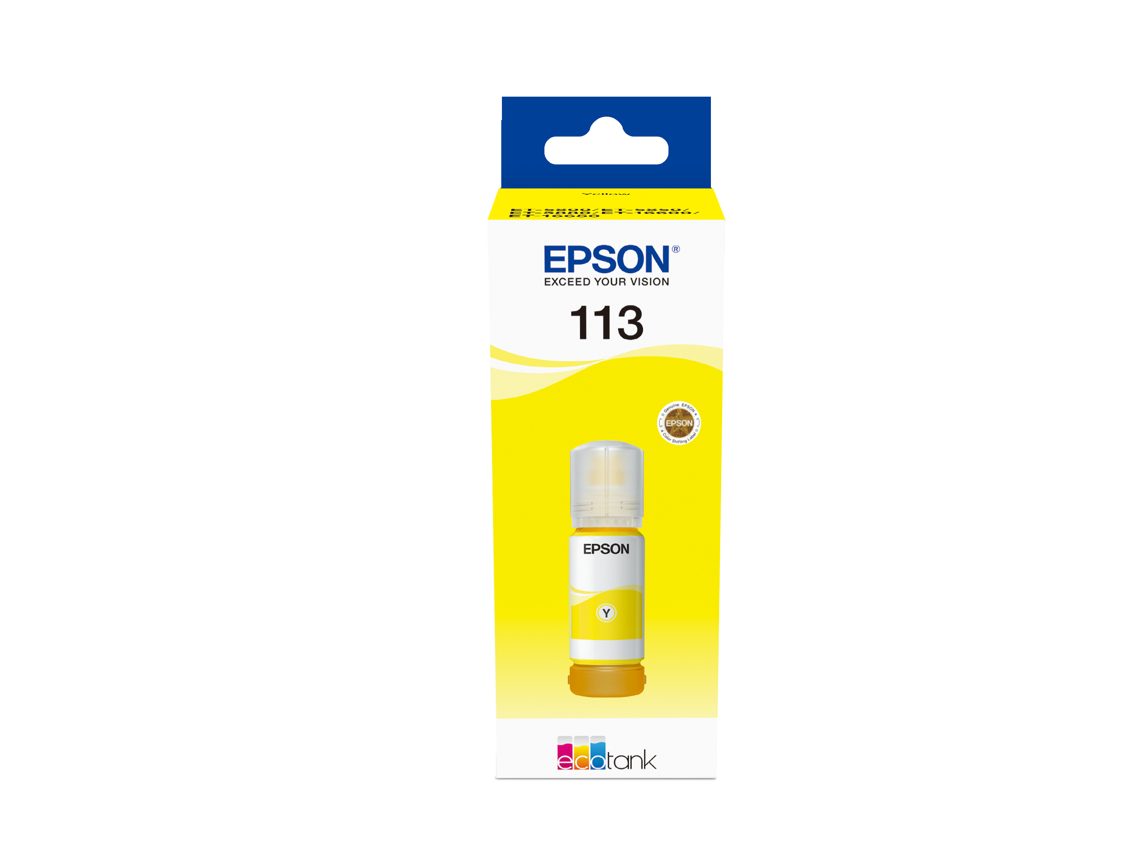 Epson 113 EcoTank Pigment Yellow ink bottle, Gelb, Epson, Ecotank ET-5880, EcoTank ET-5850, EcoTank ET-5800, EcoTank ET-16650, EcoTank ET-16600, 6000 Seiten, 70 ml, Pigment