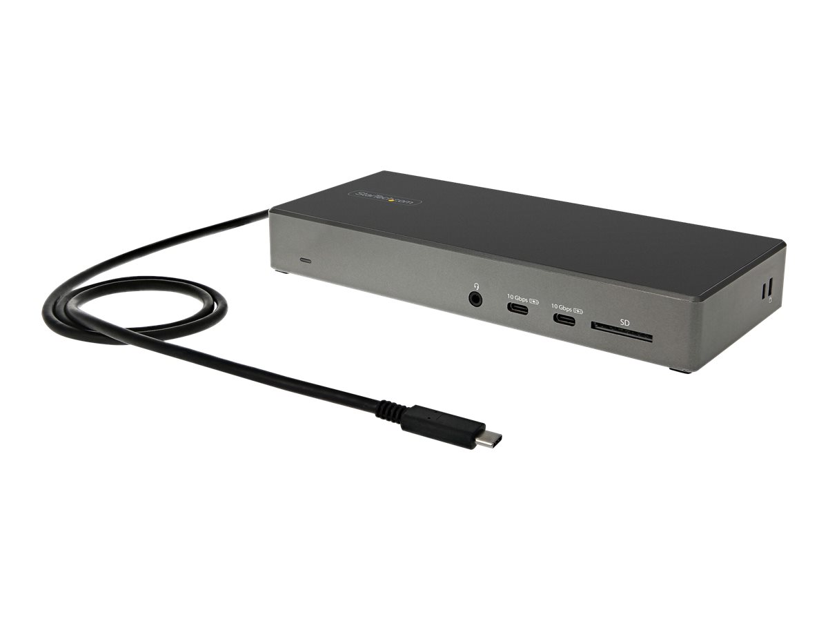 StarTech.com USB-C Dock - Dreifach 4K Monitor - USB Typ-C Dockingstation - 100 W PD 3.0 - DP 1.4 Alt Mode & DSC, 2x DisplayPort 1.4/HDMI 2.0 - 6xUSB (2x 10Gbps)