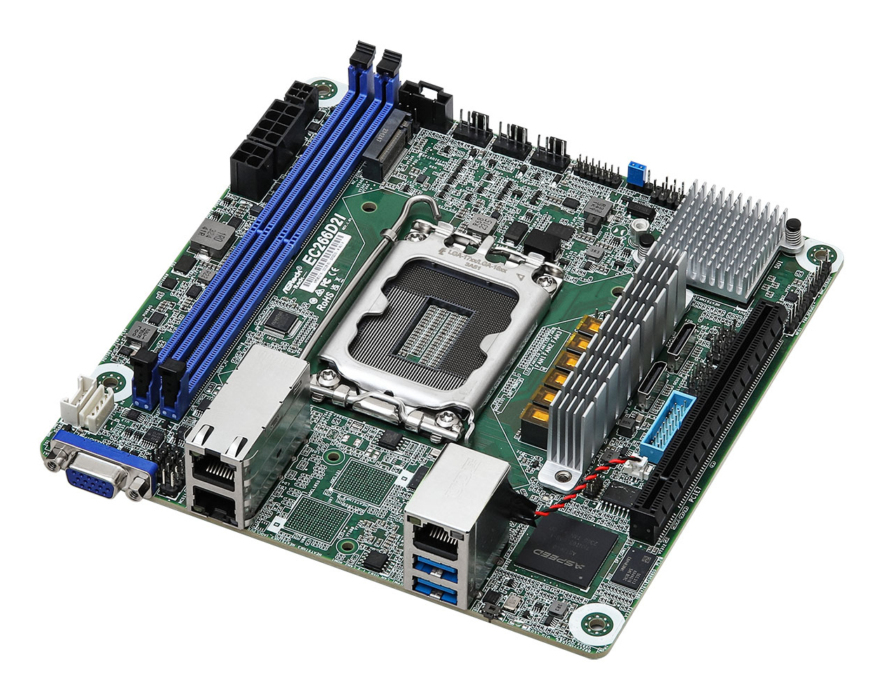 ASRock Mainboard EC266D2I mini-ITX Sockel 1700 DDR5-only Single - Mainboard - Intel Sockel 1700 (Core i), Ansicht 2