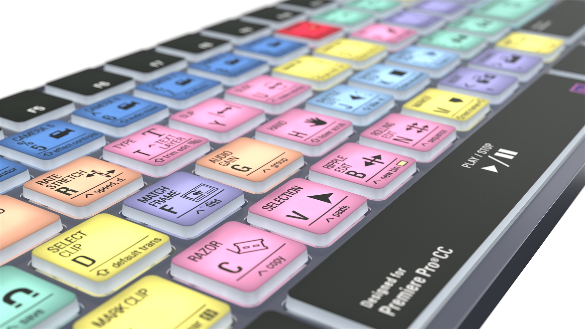 Logickeyboard Adobe Premiere Pro CC Titan - TL: UK, QWERTY, Ansicht 3