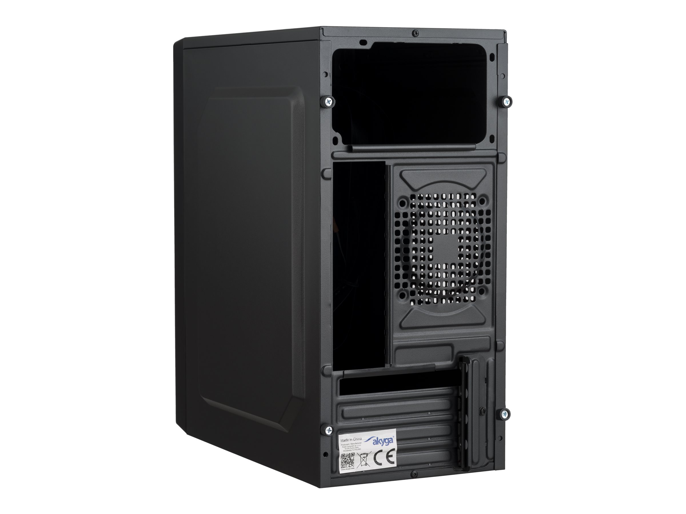 Akyga AK36BK - Micro Tower - PC - ABS Synthetik - Schwarz - Flex-ATX - micro ATX - Mini-ITX - Heimbüro, Ansicht 4