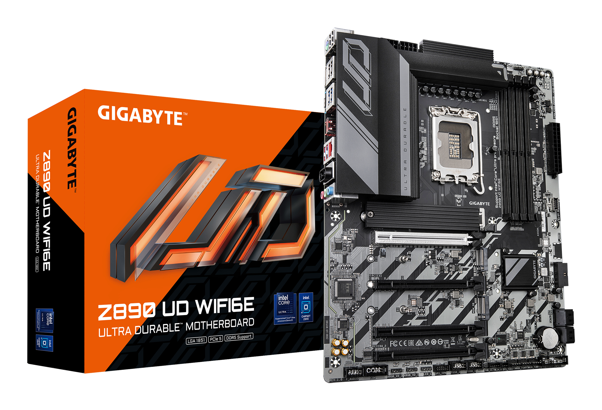 Gigabyte Z890 UD WIFI6E - Motherboard - ATX - LGA1851-Sockel - Z890 Chipsatz - USB4, USB-C 3.2 Gen 1, USB 3.2 Gen 2, Ansicht 4