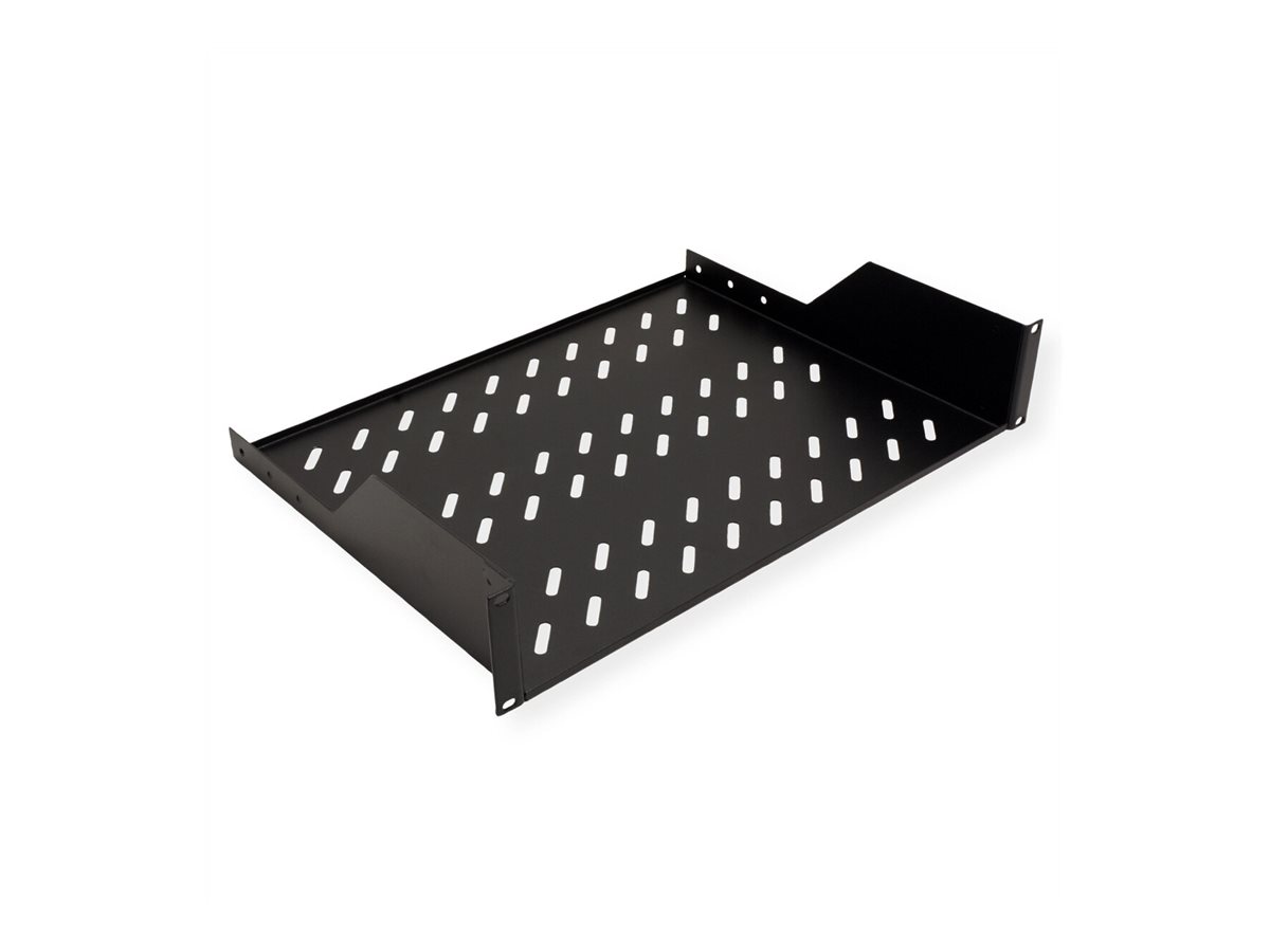 ROLINE 19 Zoll Fachboden 2 HE 350 T 25kg Tragkraft schwarz, Ansicht 3