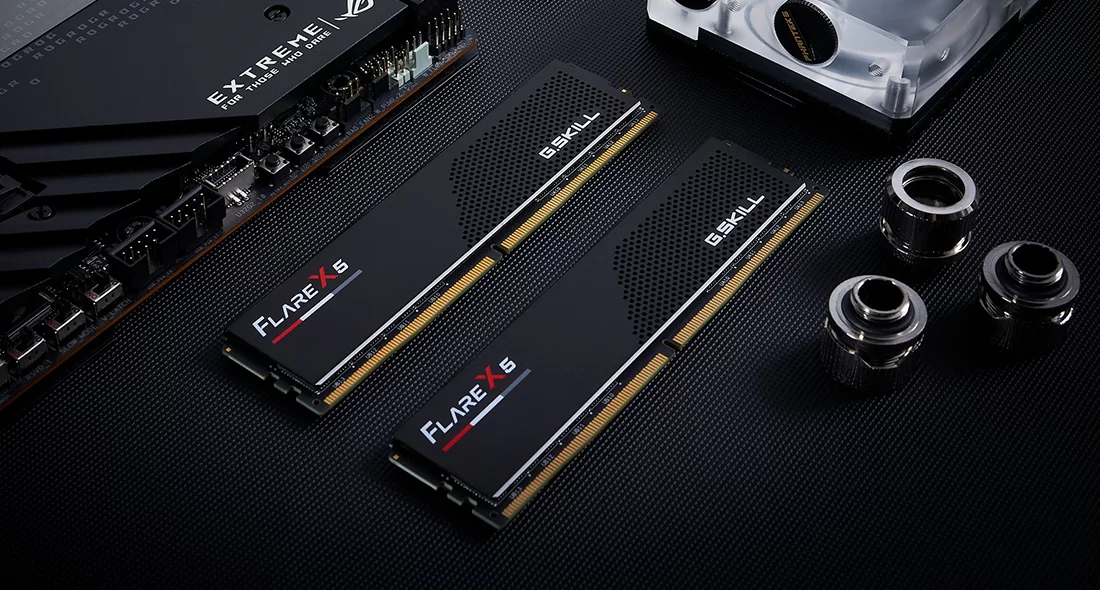 G.Skill DIMM 32 GB DDR5-6000 2x 16 Dual-Kit schwarz F5-6000J2836G16GX2-FX5 Flare X5, Ansicht 4